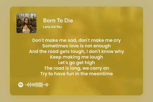 Postcard for Born to die song by Lana del rey